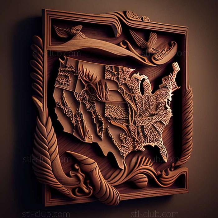 3D мадэль Модесто в США (STL)